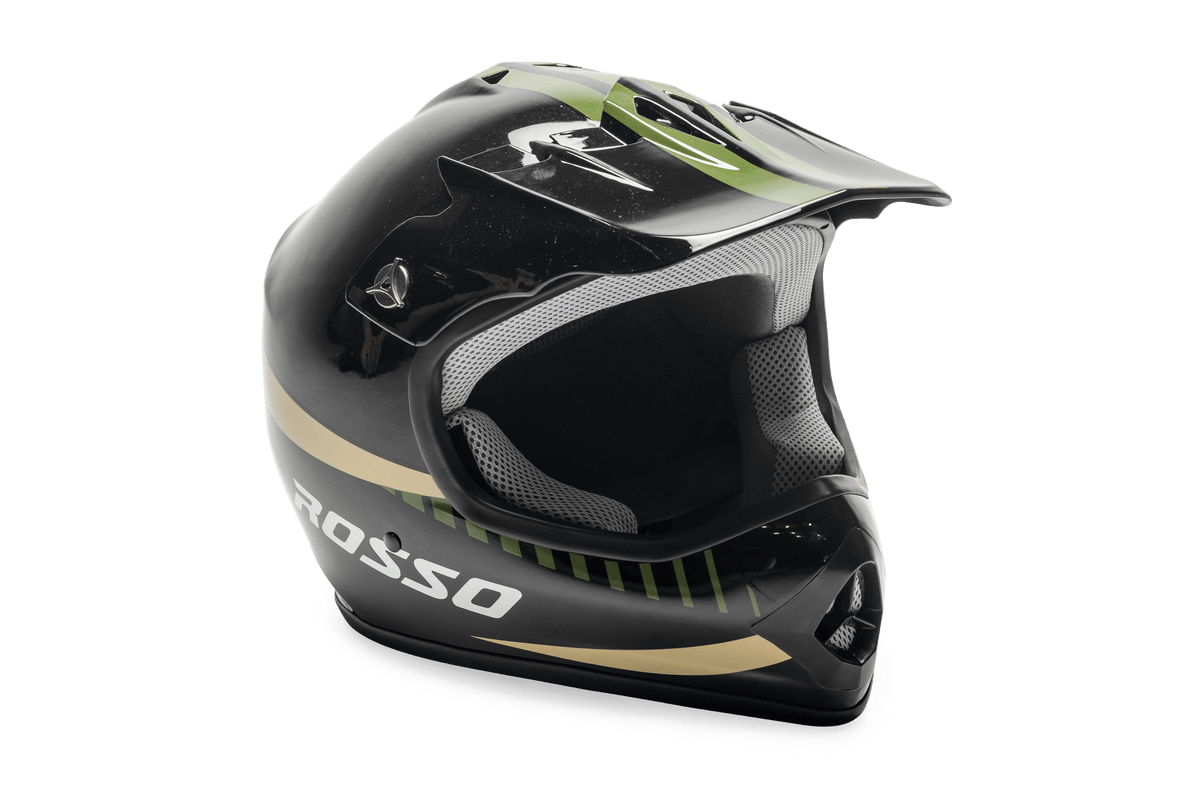 Rosso Off Road Motocross ATV Helmets For Kids Army Camo DOT Approved