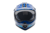 Rosso Motors Off Road Motocross ATV Helmets For Kids in Blue DOT Approved