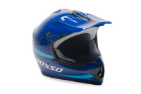 Rosso Motors Off Road Motocross ATV Helmets For Kids in Blue DOT Approved