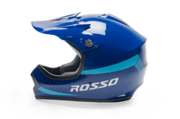 Rosso Motors Off Road Motocross ATV Helmets For Kids in Blue DOT Approved