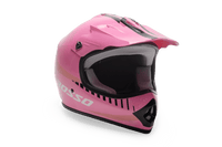 Rosso Motors Off Road Motocross ATV Helmets For Kids in Pink DOT Approved