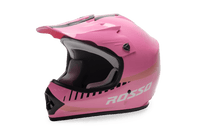 Rosso Motors Off Road Motocross ATV Helmets For Kids in Pink DOT Approved